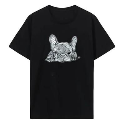 Women Clothing Tee Shirt Femme Brand French Bulldog Puppy O-neck T-Shirt Boys Animal Print Shirt Sweat Shirt Men T Shirts 72805