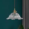 Nordic Japanese Brass Glass Pendant Light for Dining, Bedside & Entrance