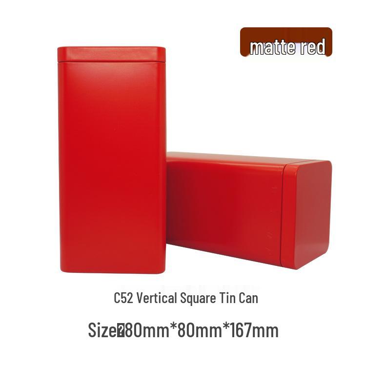 Airtight Square Frosted Tin Cans for Tea & Coffee Storage