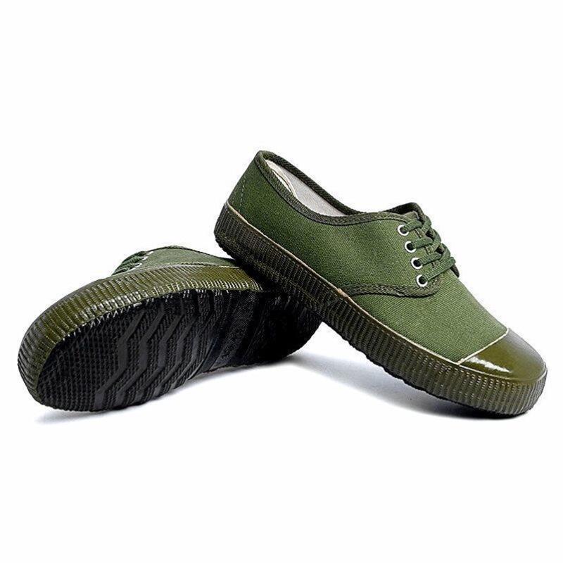 

Liberation High-Top Canvas Shoes: Wear-Resistant Yellow Rubber Sole, Unisex for Military Training, Labor Protection & Construction Work. 44