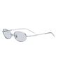 CUT TREND SUNGLASSES Oval Sunglasses Metal Colored UV UV For For Unisex [Zoff] SUNCUTGlasses/UV100% (Silver (Matte) - ZY262G02_15F1) Frame, Lenses,
