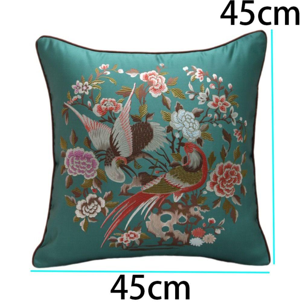 45x45cm Classical Flower Bird Pillowcase Soft Dacron Throw Cushion Cover Children