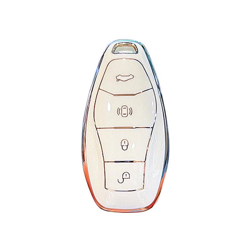 Key Case for Hongqi Models: Tiangong 08, H5, HS5, H9, H6, HS7, HQ9 - Anti-Lost Shell with Buckle