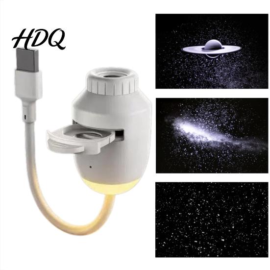 Mood Lighting Star Projector Portable Starry Sky Night Light with Adjustable Brightness & 360-degree Rotation One-touch Lamp USB Rechargeable