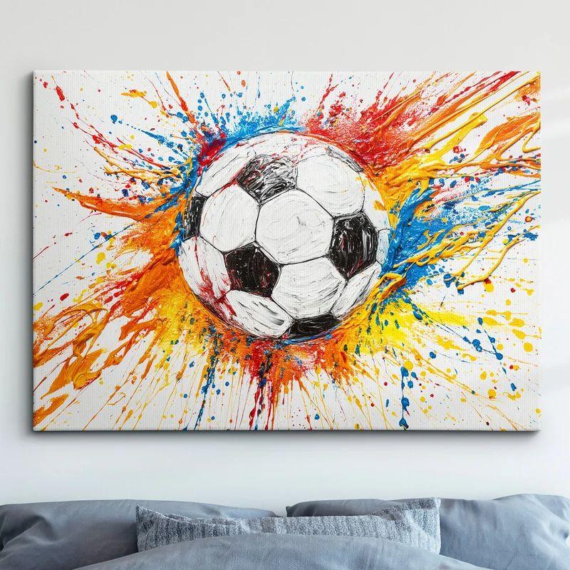 Football tapestry abstract oil painting sport 75x100