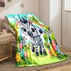 Cute Zebra with Rainbow Background Print Blanket Soft and Cozy Perfect for the Living Room Bed Sofa or a Nap,gift