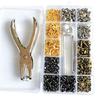 180 Sets Leder Nieten Set, 4 Farben 6mm/8mm/12.0mm Leder Nieten und Druckknöpfe