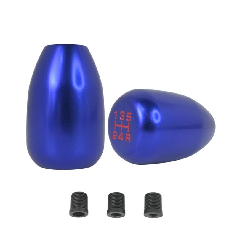 Universal Manual Transmission Car Gear Shifts Knob Aluminium AlloyRacings 5 Speed Automatic Shifts Knob With 3 Adapter