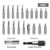 22Pcs Damaged Screw Extractor Kit Disassemble Screws Bolt Stud Slip Teeth