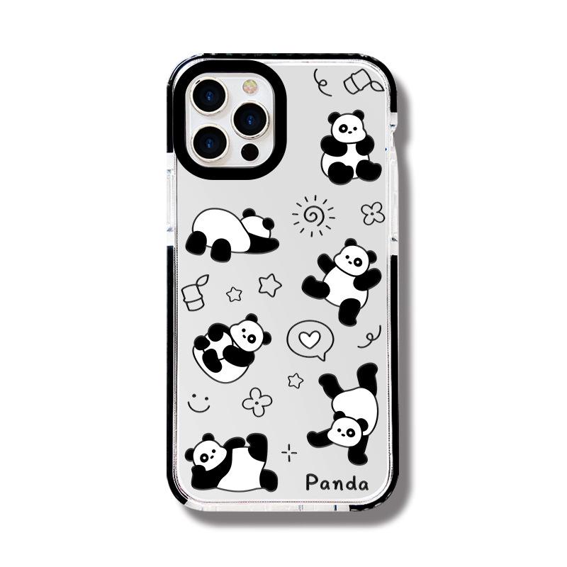 

Zhitai iPhone 16/15/14/13/12 Pro Max двухцветный черный круглый забавный чехол iPhone 15 Pro Max