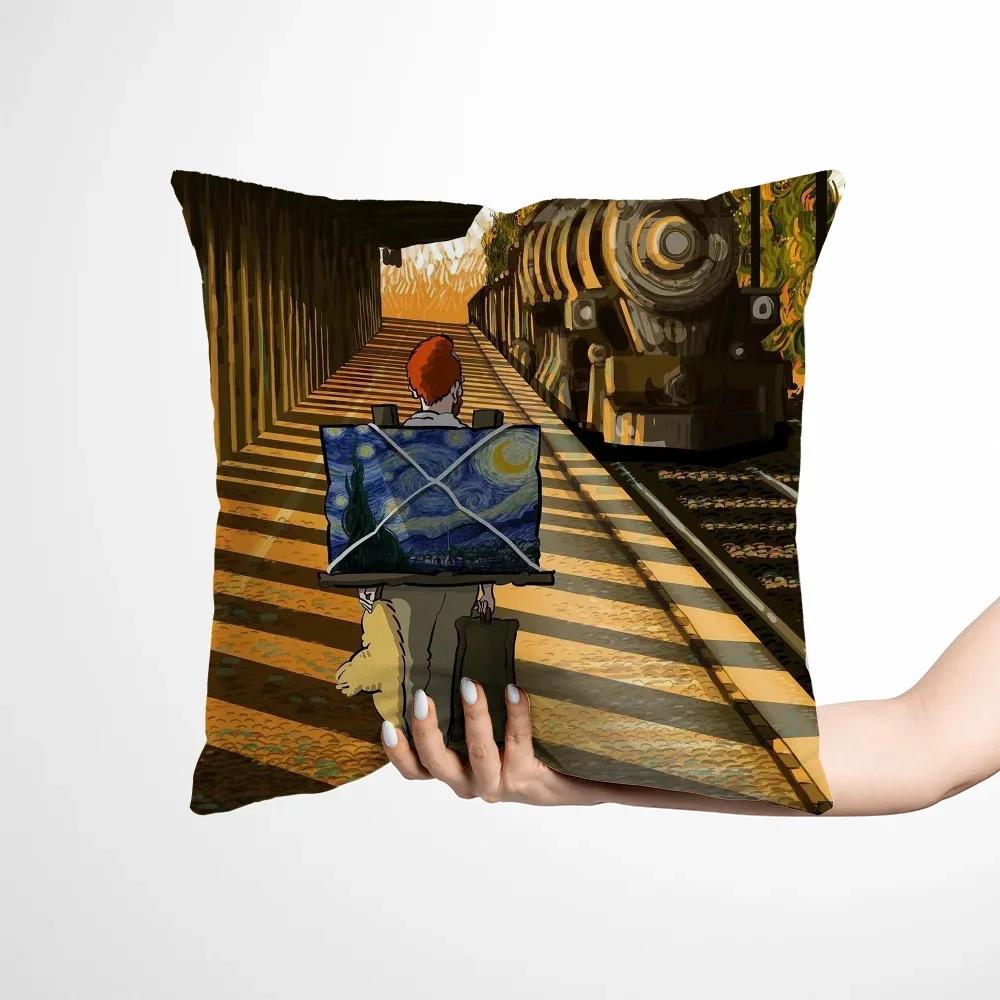 

Декоративные наволочки для диванных подушек в стиле масляной живописи, декоративные подушки для гостиной, наволочка, чехол для подушки, подушки 66x66cm красный