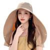 Sun Protection Hat with Large Brim Solid Color Friendly to Skin Quick-Drying Moisture-Wicking Fabric Breathable Cooling Hoodie Hat