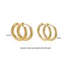 6pcs Stainless Steel Hoop Earrings Women Earrings Men Punk Hiphop Bijoux Gift Fashion Plated 18K Gold Jewelry Piercing Accessory