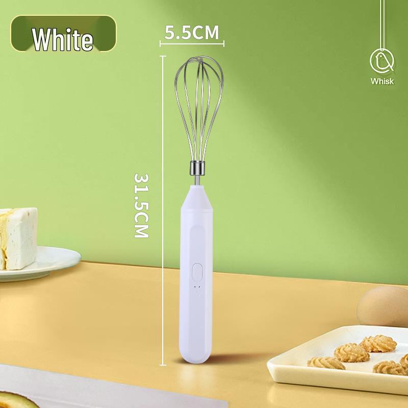 

Handheld Wireless Egg Beater: Mini Cream Whisk & Dough Mixer Single-speed (600mAh) белый
