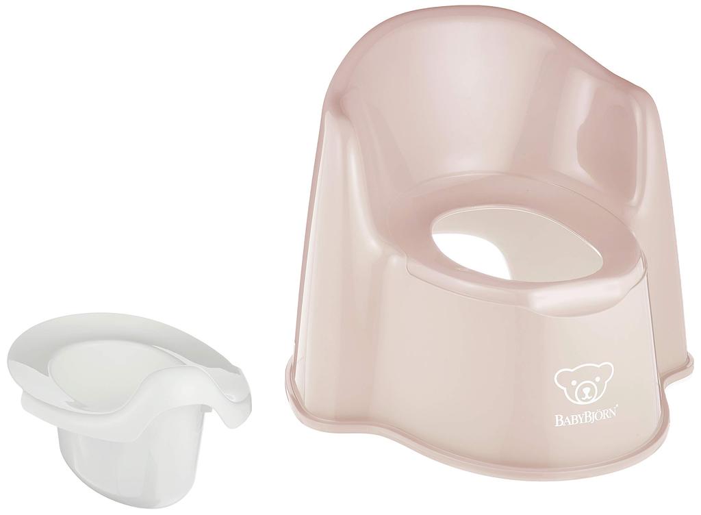 BabyBjörn [Japan Official Product with Warranty] Chair-type Potty, Powder Pink/White, 1 piece (x 1)