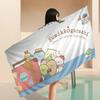 Sumikko Gurashi Beach Towel Cartoon Cute Summer Kids Large Bath Pool Beach Towel Microfiber Absorbent for Swimming Travel