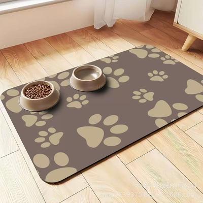 Waterproof Leather Pet Placemat - Non-Slip, Wash-Free, Easy-Care Mat for Cat & Dog Bowls