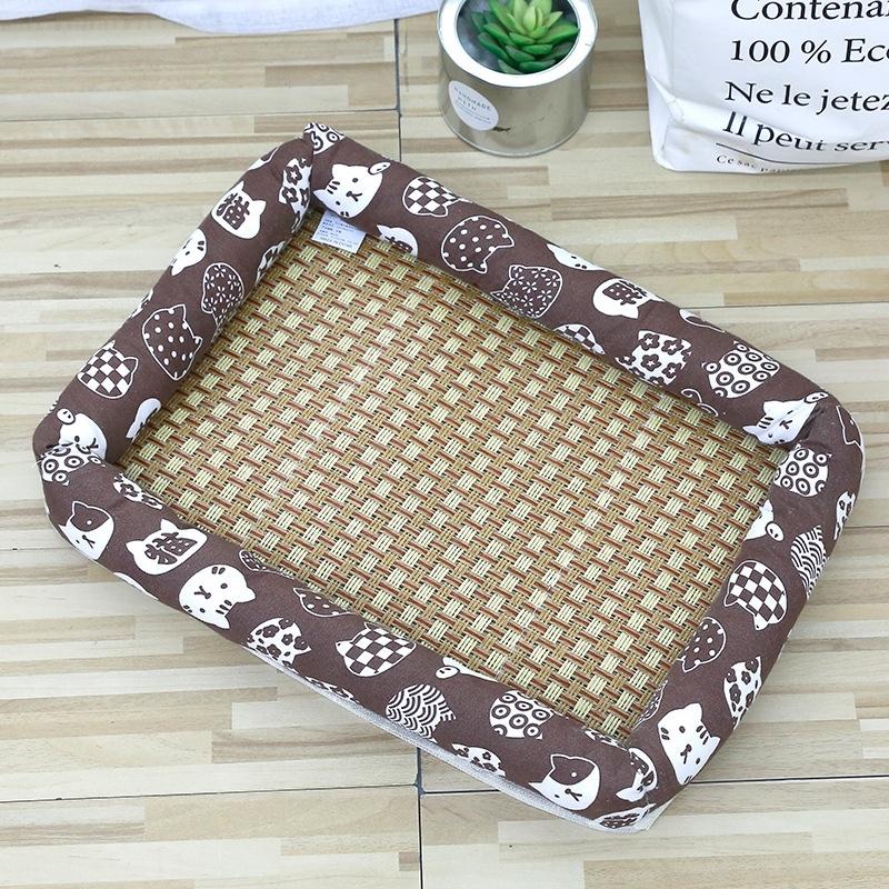 Rattan Cat Bed with Cooling Ice Pad - Four Seasons Universal Cat Nest