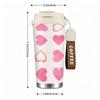 Cute Pink Watercolor Heart Pattern Stainless Steel Insulated Coffee Tumbler, Reusable Vacuum Thermal Mug for Women Girls Gift, Leakproof Travel Cup