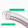 1M Transparent PVC Steel Wire Reinforced Hose, ID10-ID38mm Suitable For Plastic Pipes For Water, Oil, And Transportation