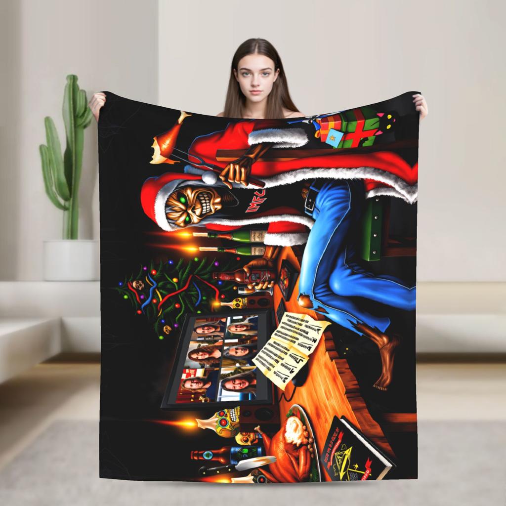 Band I-Iron M-Maidens Tour 2025  Blanket  Travel Flannel Throw Blanket For Living Room Warm Soft Quality Bedspread Gift Idea