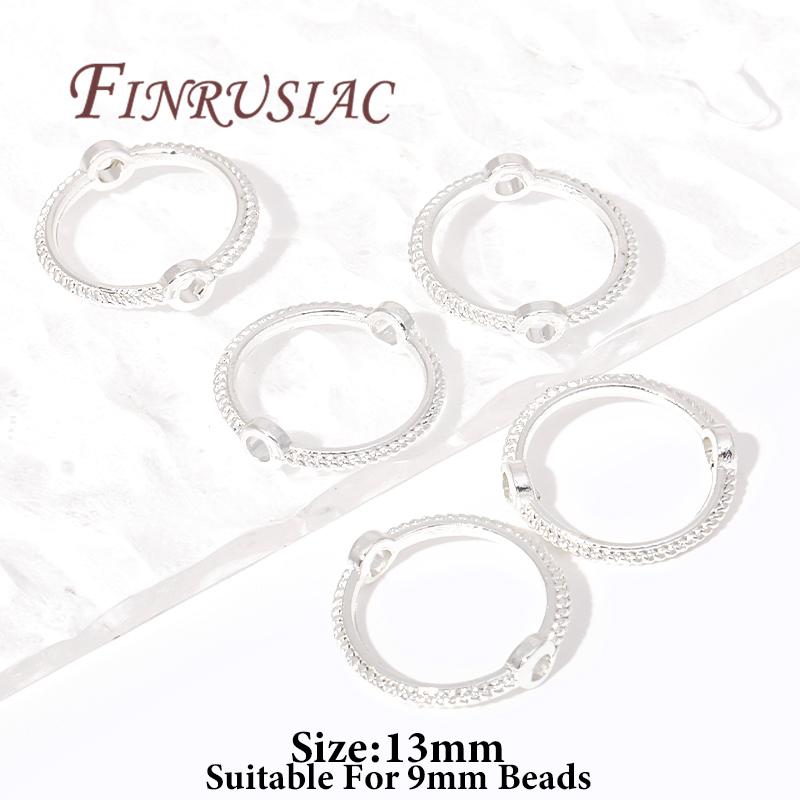 Silver Plated Beads Circle Frame 8mm 10mm 12mm 14K Gold Plated Brass Connect Beads Frame Ring,DIY Bracelet Making Supplies