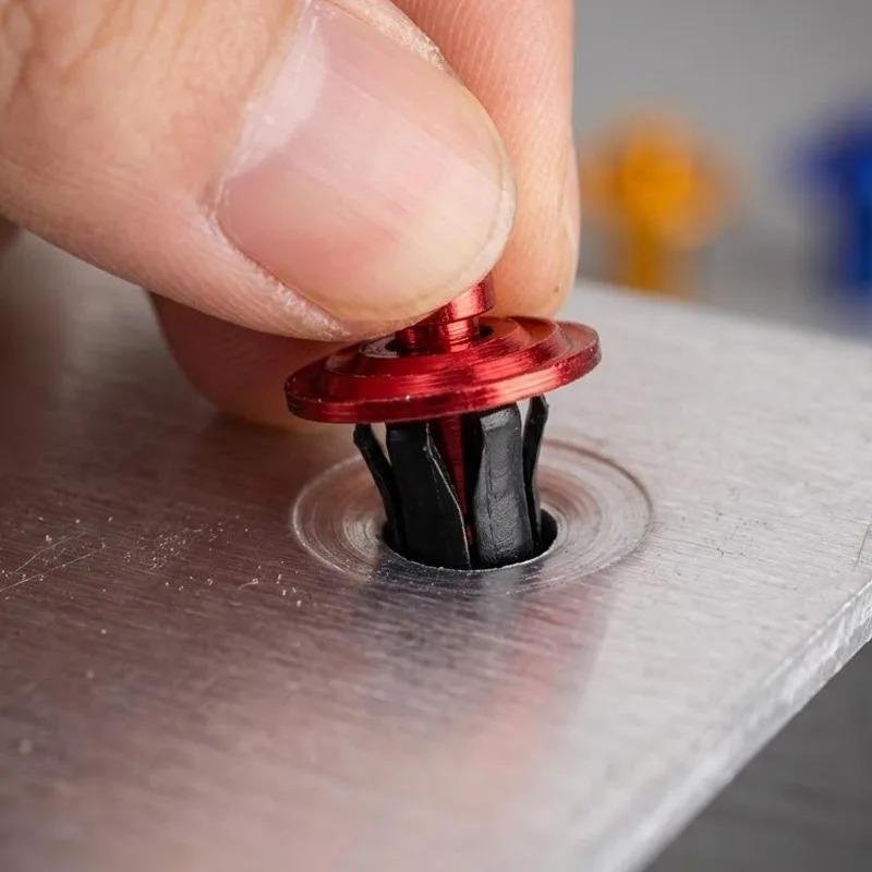 Motorrad Aluminiumlegierung Schraubclip 6mm Spreizclip Dekorative Karosseriemodifikation und Ersatzclip Schraubmuttern