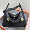 Semi-hand Wax Thread Bag TC Leather Doctor Womens Commuter Stainless Steel Hardware