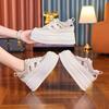 Fashion 8cm New Air Mesh Synthetic Leather Chunky Sneaker Breathable Hollow Platform Wedge Women Flats Shoes Sandals Summer Ethnic