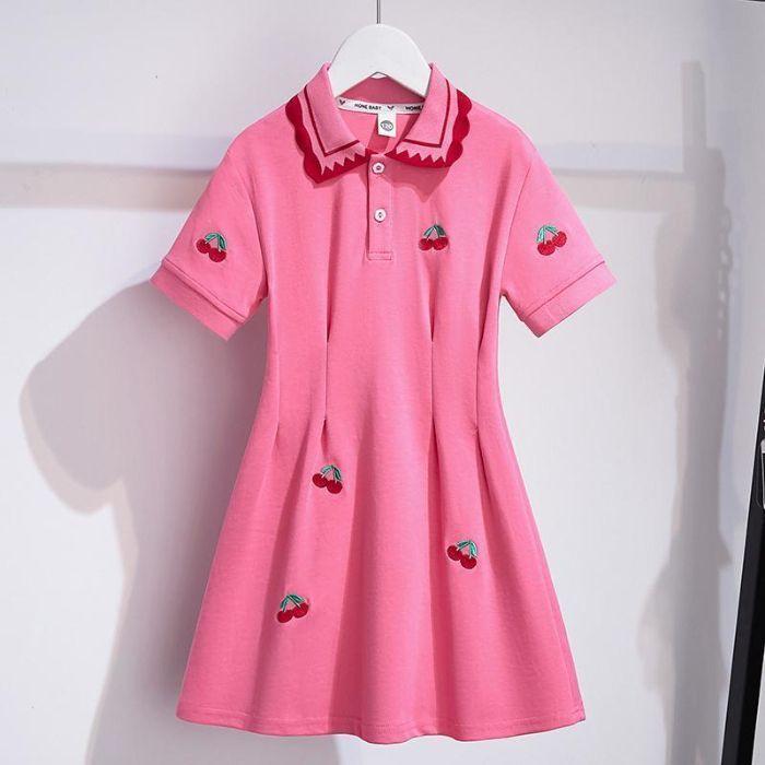 Girls Summer Stylish Polo Dress Casual and Fashionable for Kids