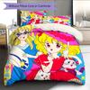 Candy Candy  Pattern Bedding Quilt Set  Home Decoration  Gift (1 * duvet cover + 2 * pillowcase  without core)