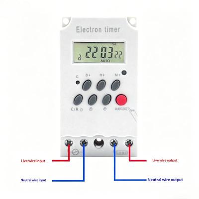 16 An/Aus 220V 30A Zweite Einstellung Digitaler Timer-Schalter 24h 7 Tage Wöchentlich Programmierbares Zeitrelais Spannungsausgang