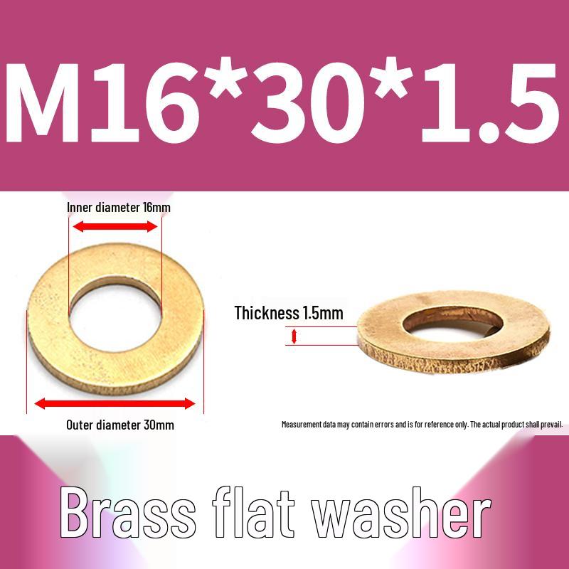 Brass and Copper Shim Washers: Sizes M2-M20