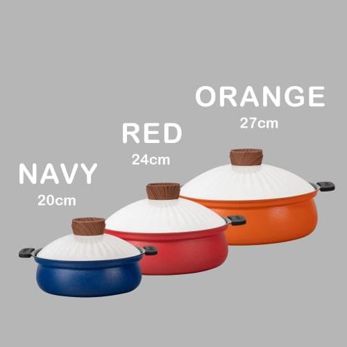 Wahei freiz Lightweight and stain-resistant earthen pot style tabletop pot 20cm 2.1L for gas fire only