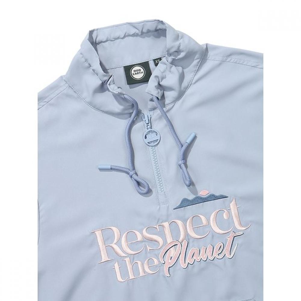 Bbc Earth Planet Embroidery Short Sleeve Anorak  Blue    Albert