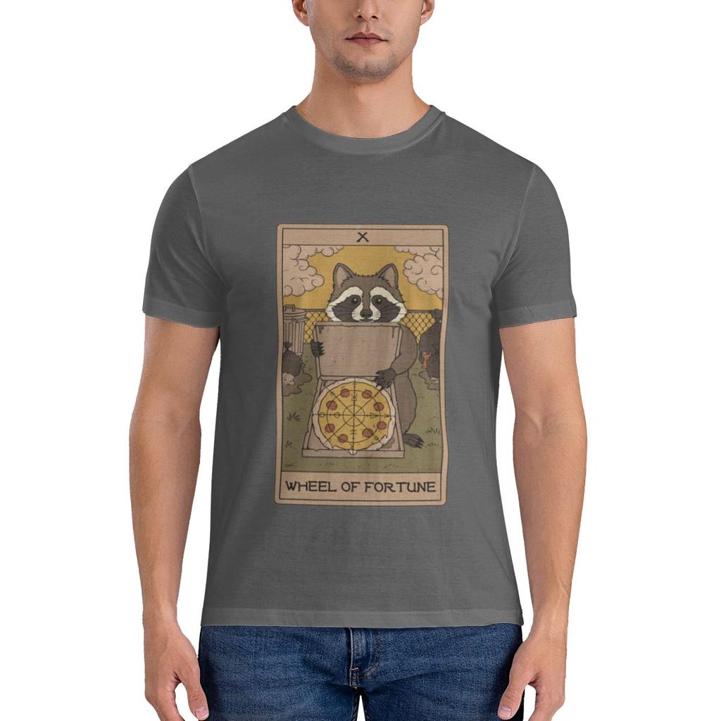 Wheel Of Fortune Raccoons Tarot Smooth Tshirt Street Vibe Highdefinition Printing Tee