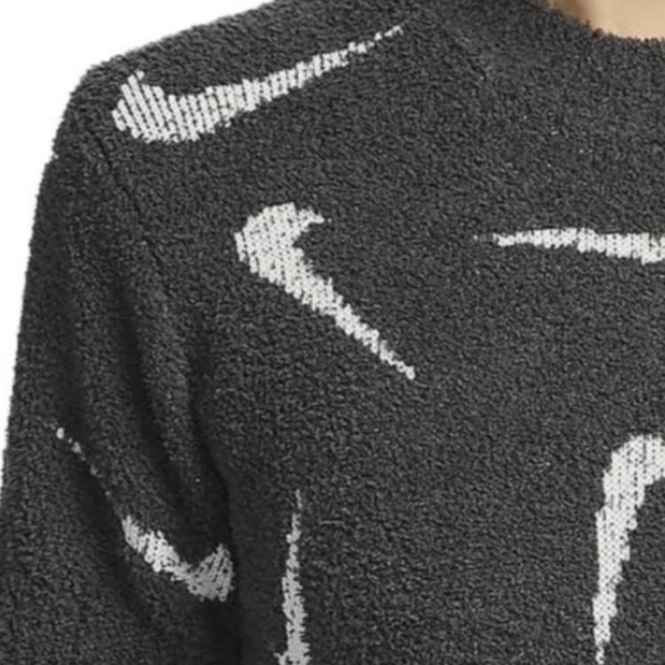 Nike Ropa Deportiva Phoenix Cozy Bouclé Estampada Corta Moda Casual Punto Cuello Redondo Camiseta Mujer Camisetas Gris FD4287-254