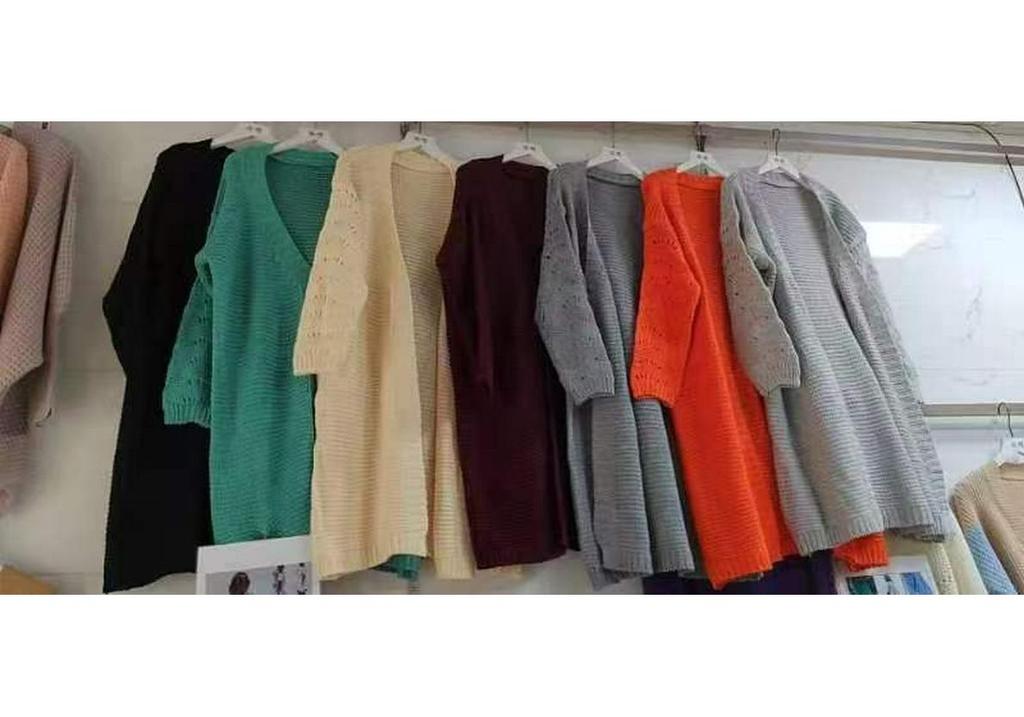 Cross2026 Autumn Winter Plus Size Solid Color Knit Cardigan for Women - European American Fashion Sweater Coat