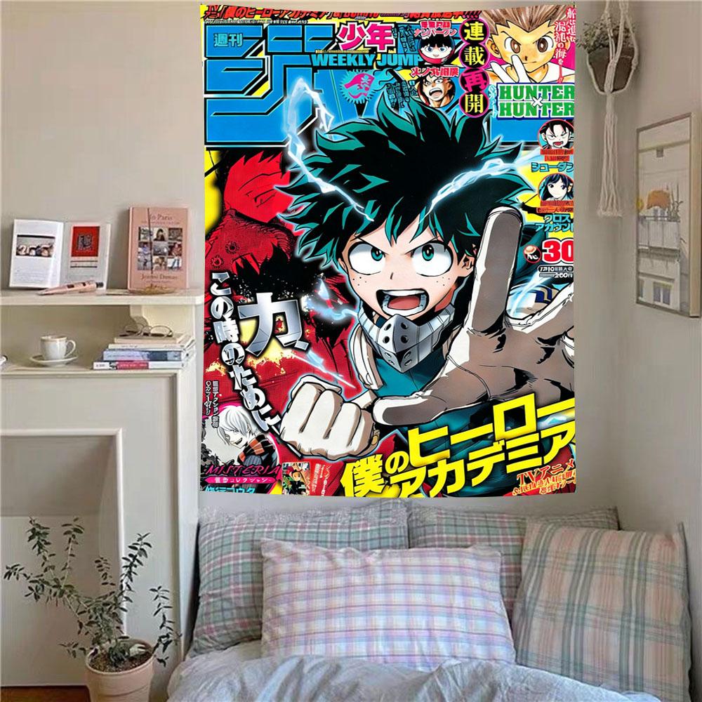 

My Hero Academia Anime Tapestry Wall Art Aesthetic Room Decor For Bedroom Dorm Living Room Wall Hanging Decoration Accessories 74x94cm(29x37in)