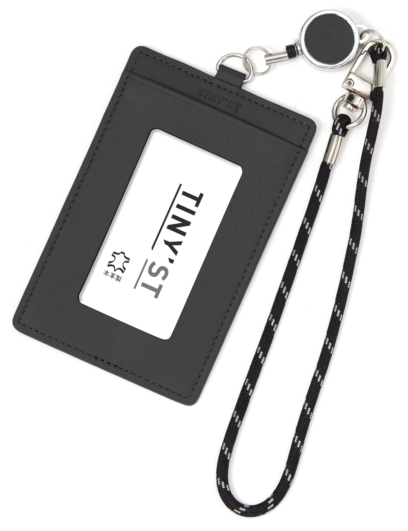 Raymay Fujii Компактный чехол для карт с выдвижным шнурком, Черный, NP1075B