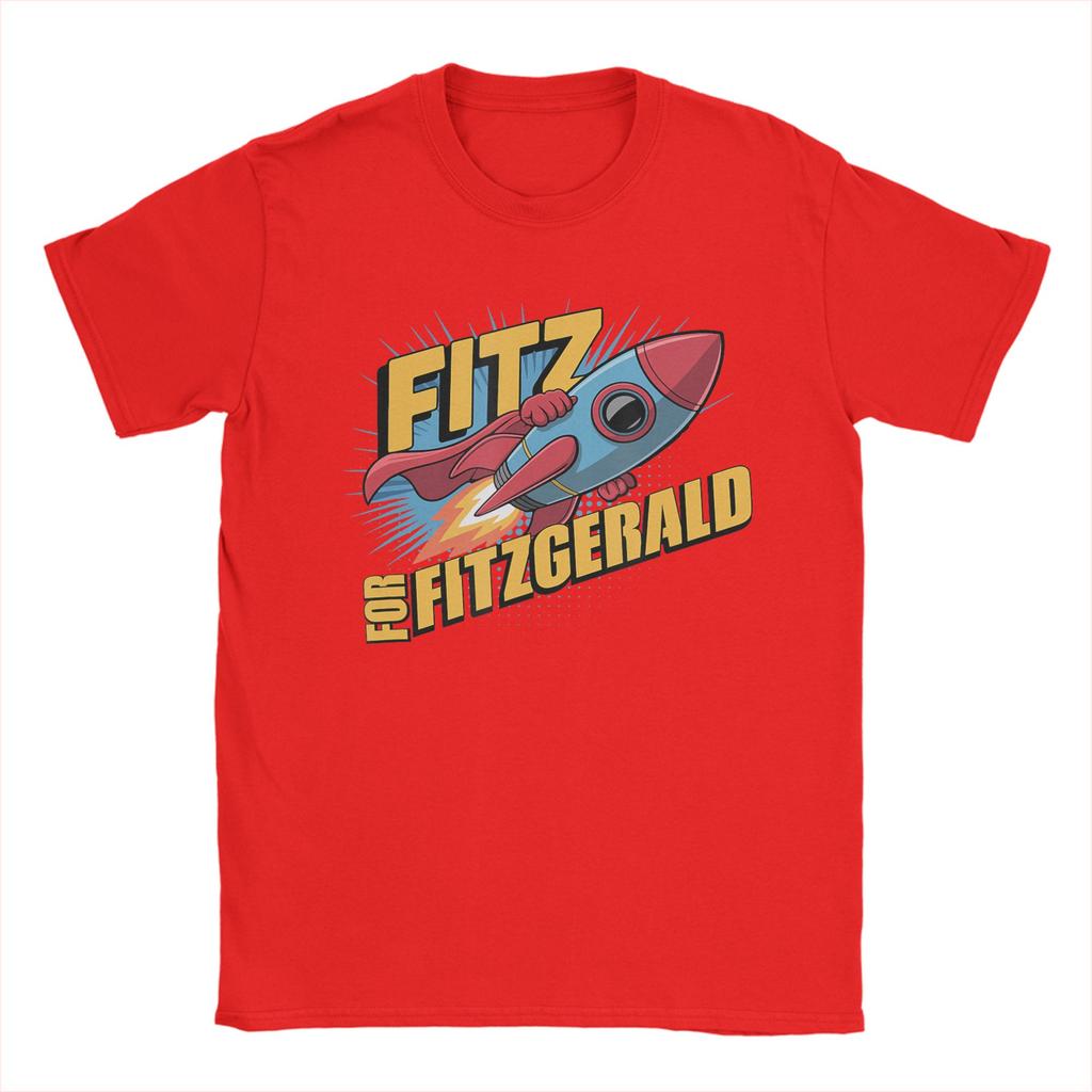 Streetwear T Shirt Summer Fitz for Fitzgerald Rocketship Trending T Shirts Cotton Tee Shirt for Unisex Short Sleeve Clothing