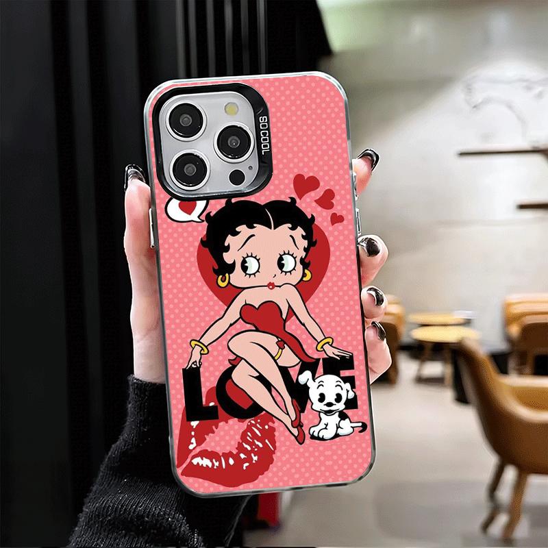 B-Bettys B-Boops Girl Soft Phone Case for iPhone 15 16 17 Pro Max 17Air 16E 14 Plus 13 12 Mini Shockproof Cover Back Shell
