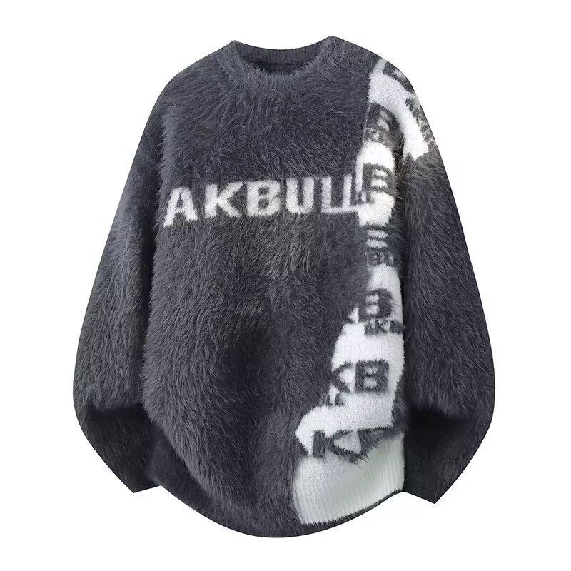American Retro Jacquard Butterfly Stand Collar Cashmere Cardigan - Autumn/Winter Trend