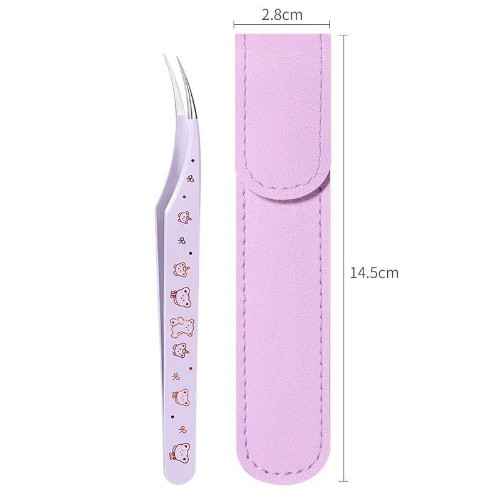High Precision False Eyelash Tweezers Lashes Extension Tweezer  Miniature Scene Stickers