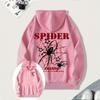 Hooded Printed Sweater Loose Jacket Personalized Jacket Men's and Women's Spider Webs