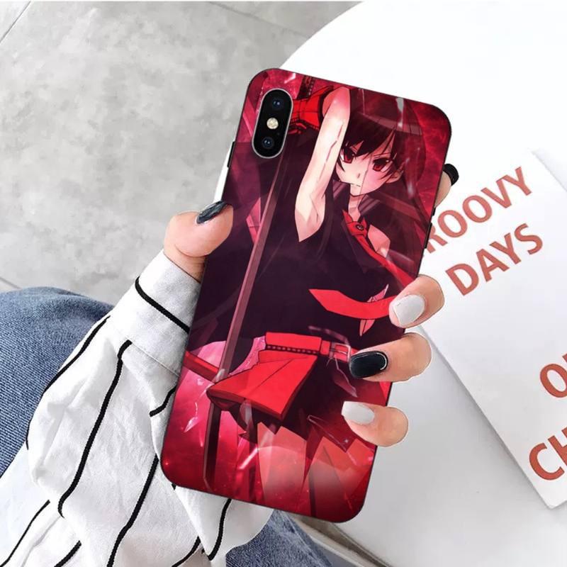 Akame Ga Kill Esdeath Telefonhülle für iPhone 14 13 12 11 XS X 8 7 6 Plus Mini Pro Max SE 2022 Weiche schwarze Telefonhülle
