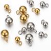 20/40pcs Stainless Steel Round Beads Solid Ball Charms for Jewelry Making DIY Earrings Findings Bracelets Necklace Supplies