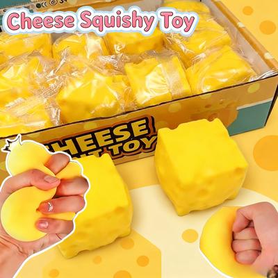Squishy Square Cheese Squeeze Toys Rebound Push Stress Relief Sensory Toy Soft Butter Cheese Fidget Toy Gifts