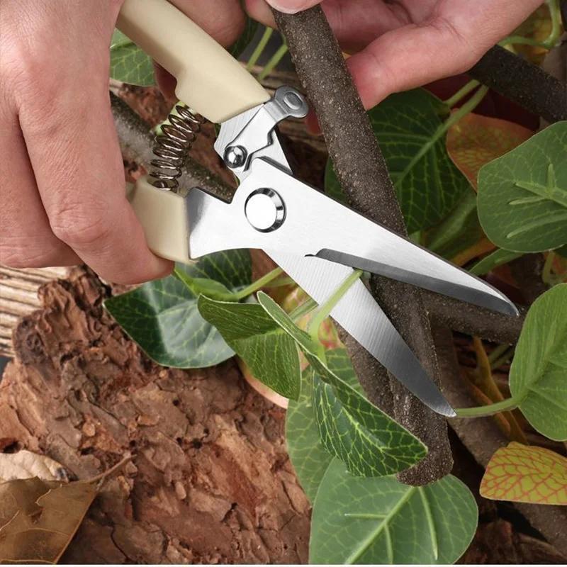 Multi Functional Stainless Steel Gardening Scissors Professional Outdoor Pruning Tools For Flowers Trees Branches And Gardens