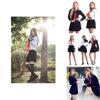Elegant Women's Long Sleeve School Girl Uniform Sailor Dress For Cosplay Enthusiasts